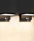 2 Pack Solar Motion Sensor Outdoor Lights With 600 Lumen Brightness 3 Modes IP44 Waterproof Aluminum Wall Lights for Yard