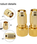 Heavy Duty Brass Quick Coupling Connectors For Garden Misting And Car Wash Expandable Water Hose Repair Kit With Durable Adapter Fittings, brass couplers