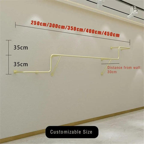Industrial Pipe Coat Rack Wall Mount 400cm Long Heavy Duty Metal Hanger For Home Boutique Decor and Shop Display The Boss Coat Stand