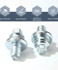 Battery Terminal Bolts 3/8-16 Post Extender Short Stud For GM Vehicles Side Terminal Screws on white background
