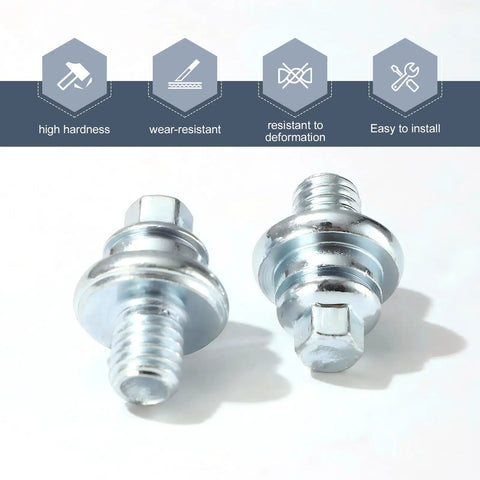 Battery Terminal Bolts 3/8-16 Post Extender Short Stud For GM Vehicles Side Terminal Screws on white background