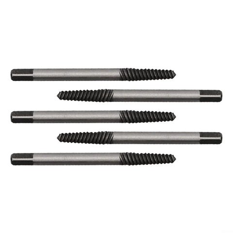 High Carbon Steel Screw Extractor Kit With 5 Piece Right Out Drill Bits For Removing Damaged Broken Bolts Quick Left Hand Thread Removal Tool, five extractors