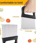 Amazon HHuanwfer 2-pack crinkle cutter knife set with stainless steel blades and black handles.