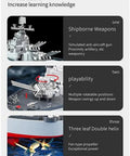 Craftsmanship details of Dope RC Boat With 2.4G Remote Control And 1 To 390 Scale Twin Engine Battleship Watercraft.
