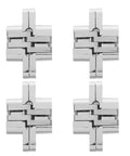 Concealed Hinge Set 43mm For Cabinet Doors 4 Pack Zinc Alloy Cross Hidden Hinges With 180 Degree Opening Ideal For Jewelry Boxes