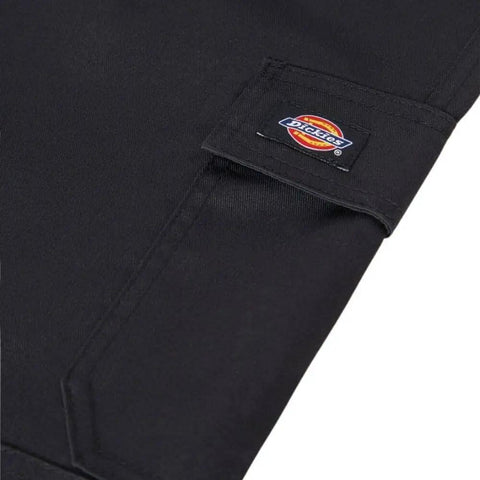 Mens Straight Leg Work Pants Built Tough As Nails Durable Polyester Cotton Blend Stain Resistant Gear Big And Tall Relaxed Fit Day Shift Black Close-up of pocket and logo