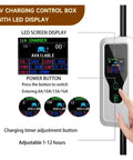 Portable 3.3 Kilowatt Electric Vehicle Charger Delivering Really Badass 13 Amp Fast Evse Speed control box with LED display