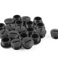 20 Piece Black Nylon Blank Cap End With M18x8mm Thread PG11 Round Cap Plug For Panels Machinery And Electronics PA66 UL Listed Nylon Durable Protective Cap Industrial Grade