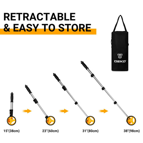 Dead On Precision 4 Inch Measuring Wheel With Rugged Carry Bag No Fuss Manual Distance Tracker For Construction And Landscaping Projects Up To 9999 Feet Range Heavy Duty Gear Counter