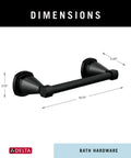 Matte Black 8 Inch Hand Towel Holder Bar For Bathroom And Kitchen, Corrosion Resistant Finish, Quick Dry Airflow Towel Rail dimensions