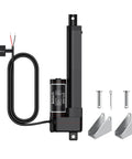 12V Heavy Duty Linear Actuator 450 Lbs 2000N, 6 Inch Stroke 150 Mm, Silent IP54 Electric Actuator With Brackets, Black