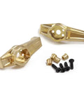 Heavy Duty Brass Front Hub Carriers For Trx4 1 10 Scale Rc Trucks With Adjustable Mounts, showcasing two brass carriers and mounting parts.