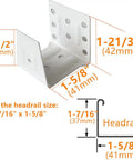 Two Pack Center Support Brackets For 1.5 Inch Window Blinds Headrail White Mounting Clips For Wood Faux Wood And Venetian Blinds Fits About 1-7/16 X 1-5/8 Inches