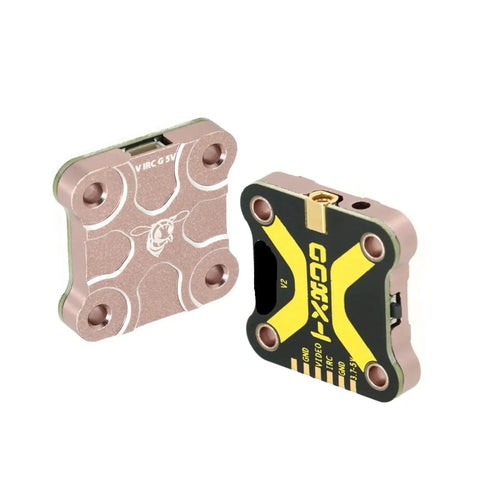 TX800 5.8G VTX Transmitter With 48 Channel PitMode, Adjustable Power, 28mm square PCB, front and back view, lightweight design