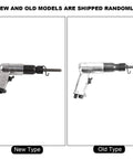 Comparison of Hardcore Ready No Sweat Pneumatic Air Rivet Gun Smooth Lightweight Handheld Tool new and old models side by side.
