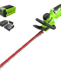 40V Cordless Hedge Trimmer With 24-Inch Steel Blades 1-Inch Cutting Capacity 2Ah Battery And USB Charger Included