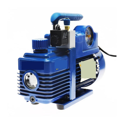 Gorgeous V-i240SV 4CFM Two-Stage Rotary Vane Vacuum Pump with Manifold Gauge Set. Top Notch HVAC Tool for AC Repair, R410A R134a Systems. High Performance, Anti-Reflux Design, Low Noise Operation!