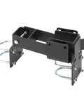 Solid Carbon Steel Double Gate Latch With Strong Arm Design For Chain Link Fences, heavy duty black latch with springs.