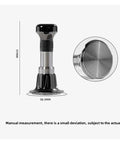 Pro Grade Stainless Steel Espresso Tamper Kit With Auto Rebound For 51 53 And 58 Mm Portafilters Featuring Threaded Base black finish, 58.5mm size.