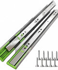 5 Pairs 20 Inch Soft Close Ball Bearing Drawer Slides Heavy Duty Smooth Quiet Close Easy Install for Upgrading Drawers Durable Hardware for Home Renovations and DIY Projects, with screws