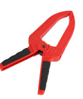 Grippy Woodworking Spring Clamp With Long Flat Nose For Precise Glue Ups And Fixture Work Plastic Handle Heavy Duty Metal Spring