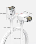 Right Angle Cat6 Ethernet Cable Flat 3Ft Short Patch Cable 90 Degree Up Angle For Tight Spaces 10Gbps High Speed Network Cable