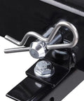 Close-up of the locking mechanism on the Premium Golf Cart Trailer Hitch Receiver Universal Fit for secure towing.