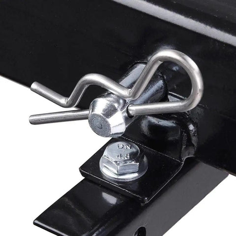 Close-up of the locking mechanism on the Premium Golf Cart Trailer Hitch Receiver Universal Fit for secure towing.
