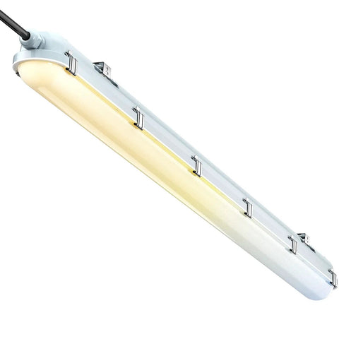 4 Foot LED Vapor Tight Shop Light With Adjustable Power And CCT 7800 Lumens IP65 Waterproof Dustproof ETL Listed Workshop Lighting
