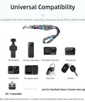 Adjustable Anti Drop Lanyard Neck Strap For FPV Transmitters And Drone Controllers Soft Polyester Comfort Snug Fit For Avata 2 Avata FPV Controller 3 2 Phantom 3 4 Remote shown with compatible devices including cameras and keys.