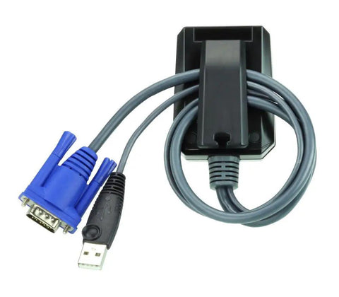 Hassle Free Laptop USB KVM Console Crash Cart Adapter with VGA and USB connectors for seamless server management.