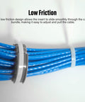 Game Changer 30 Slot Cable Comb Block Tames Wire Chaos And Keeps Cat 6 Rigs Slick And Easy To Trace Without Nasty Knots Grey Stackable Wire Manager with low friction design for easy cable adjustment.