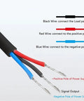 Wiring diagram for Inductive Proximity Sensor M18 Long Detect Distance 3 Wire NPN PNP DC Switch; black, red, blue wires labeled.
