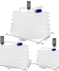 Portable Collapsible Water Container With Spigot For Camping And Road Trips, Lightweight Food Grade Water Storage Jug Sizes 5L 10L 15L