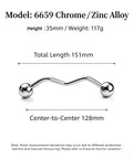 5.91 Inch Bright Chrome Zinc Alloy Cabinet Pulls With 128mm Hole Spacing Heavy Duty Round Ball Drawer Handles For Kitchen Cabinets