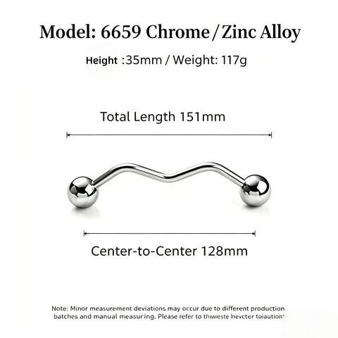 5.91 Inch Bright Chrome Zinc Alloy Cabinet Pulls With 128mm Hole Spacing Heavy Duty Round Ball Drawer Handles For Kitchen Cabinets