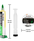 No Clean Soldering Flux Paste And Desoldering Wick Kit For Quick Electronics Repairs Pro Grade Rosin Flux For PCB SMD And DIY Projects Point One Inch Braided Copper Wick with 10cc paste and 3m wick