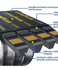 Cross-section of 3/B136 Classic Wrapped Banded Industrial V-Belt, B profile showing synthetic cords and resistant cover details.