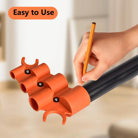 Hand using 2 Pack Pipe Deburring and Chamfer Tool Kit With One Quarter Inch To One Inch Depth Gauge, Inner Outer Reamer for PVC Pipe