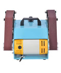 Hot Deal On This Badass 950W Desktop Double Axis Belt Sander And Polisher, front view, dual axis design, compact size, ideal for woodworking.