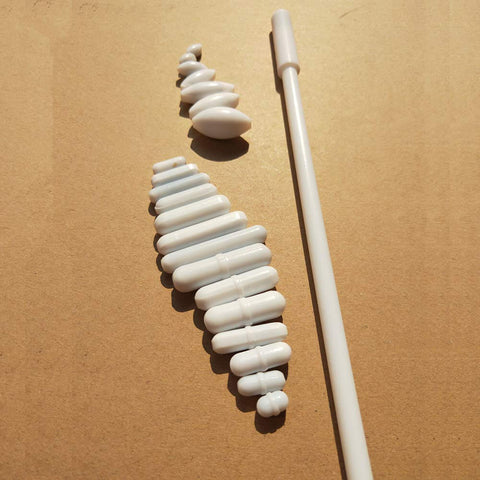 22 Piece PTFE Magnetic Stir Bar Set With Retriever Includes 21 Stir Bars In Various Sizes And Shapes
