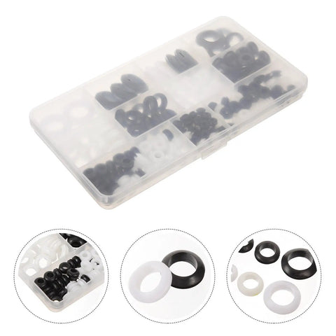 180 Piece Rubber Grommet Kit For Wiring And Ceiling Fans, Heavy Duty Sealing Rings That Lock In Tight And Stop Leaks, Assorted Sizes For Safe Cable Protection And Easy DIY Install in storage case