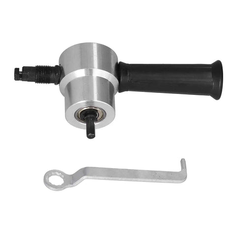 Double Head Metal Nibbler Attachment For Cutting Iron, Stainless Steel And Aluminum Sheets with ergonomic handle and tool