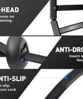 Close-up of Heavy Duty Nylon Cable Tie Buckle for Cars showing T-head, anti-drop, and anti-slip features.