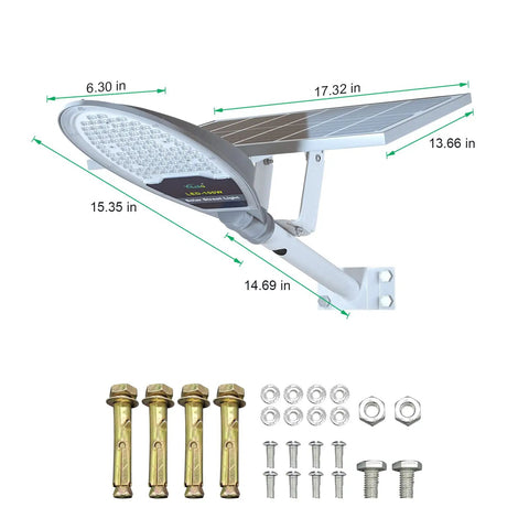 Solar Street Light For Driveways And Yards Super Bright Outdoor Lighting Waterproof And Solar Powered 11000mAh Battery No Wiring Needed Ideal For Barns And Remote Areas
