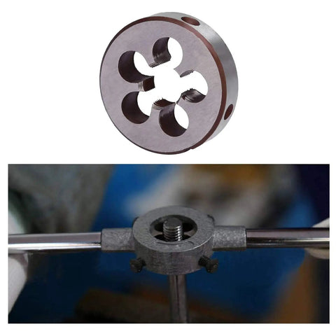 Heavy Duty M14x2.0mm HSS Tap And Die Set For Metalworking Right Hand Threading Kit Pro Grade High Speed Steel Tools in use