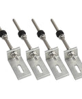 Easy Install No Fuss M10 Stainless Steel L Bracket Solar Mounting Kit with adjustable poles and EPDM seal.