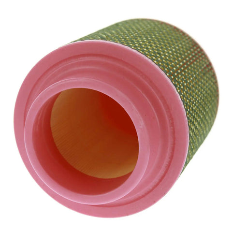 Air Filter For Ingersoll Rand 39588470 And Other Equipment Improves Filtration For Clean Dry Air Blocking Dust Water Rust Pipe Scale Oil Spray To Protect Engines And Extend Equipment Life, green mesh cylindrical filter with pink rubber end cap