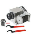 Heavy Duty Cnc Rotary Axis Four Axis Attachment With Er32 Collet Chuck And 65Mm Center Height For Woodworking Engraving Machines, showing precision components.