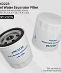 Fuel Water Separator Filter for marine engines compatible with 4.3L to 8.2L, dual function, shown with 3862228 label